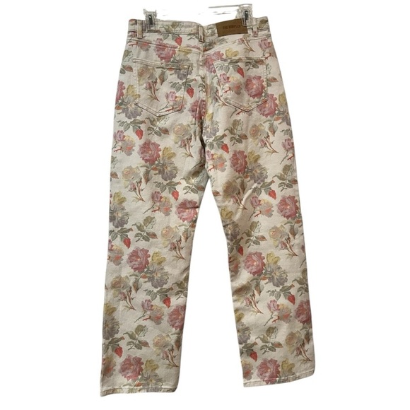 THE KOOPLES PRINTED BOYFRIEND JEANS Color is Ecru Size 42 FR/ 10 US NWT - Picture 7 of 15